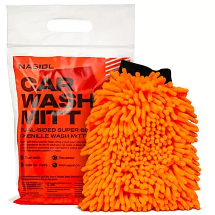 Nasiol Car Wash Mitt — Scratch-Free Chenille Microfiber
