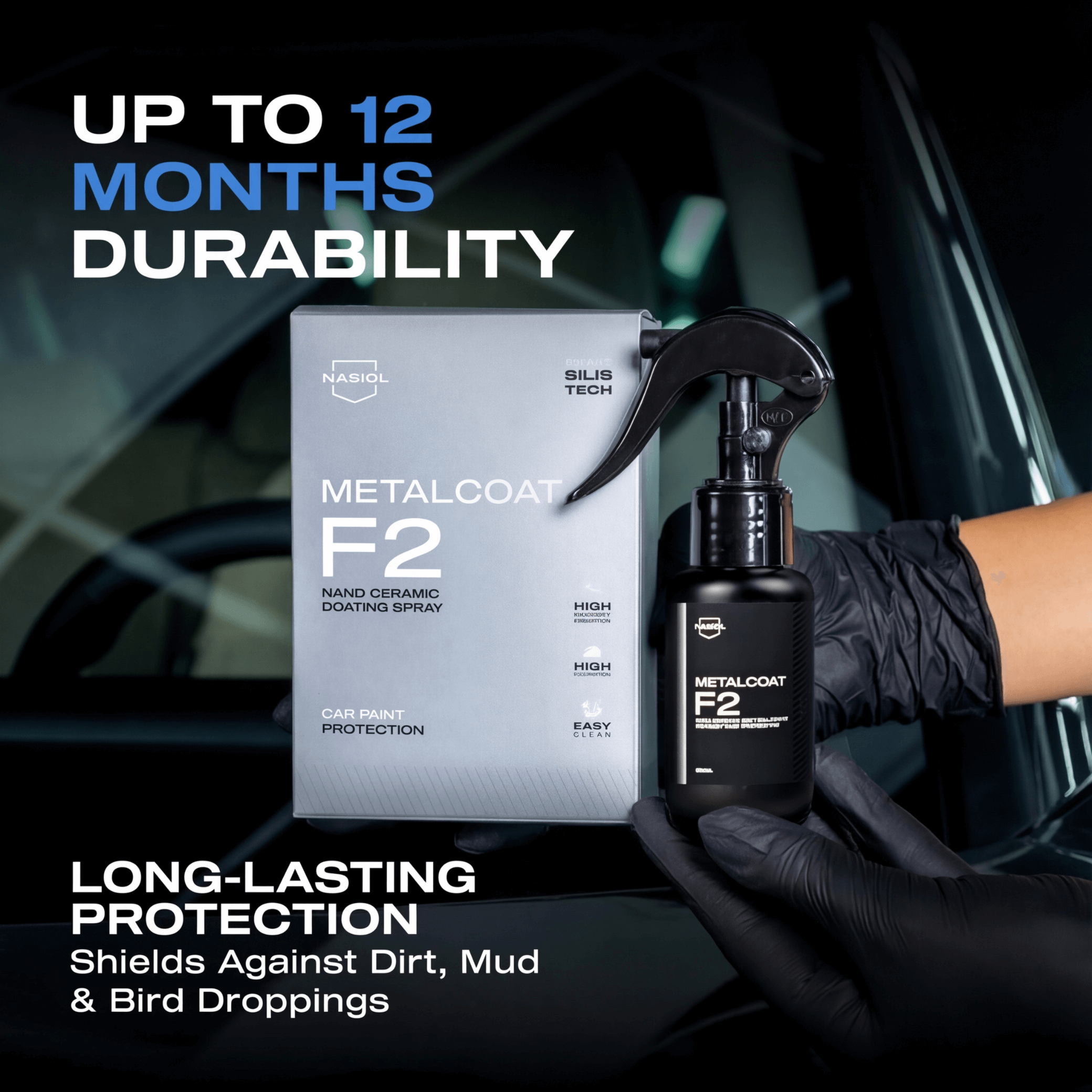 Nasiol MetalCoat F2 | Nano Ceramic Paint Spray, 50mL